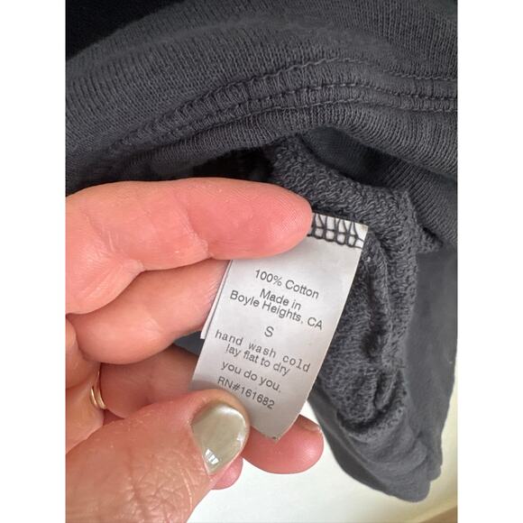 Perfect White Tee Tyler Cotton Crewneck Sweatshirt in Vintage Black-Size S - Picture 5 of 7